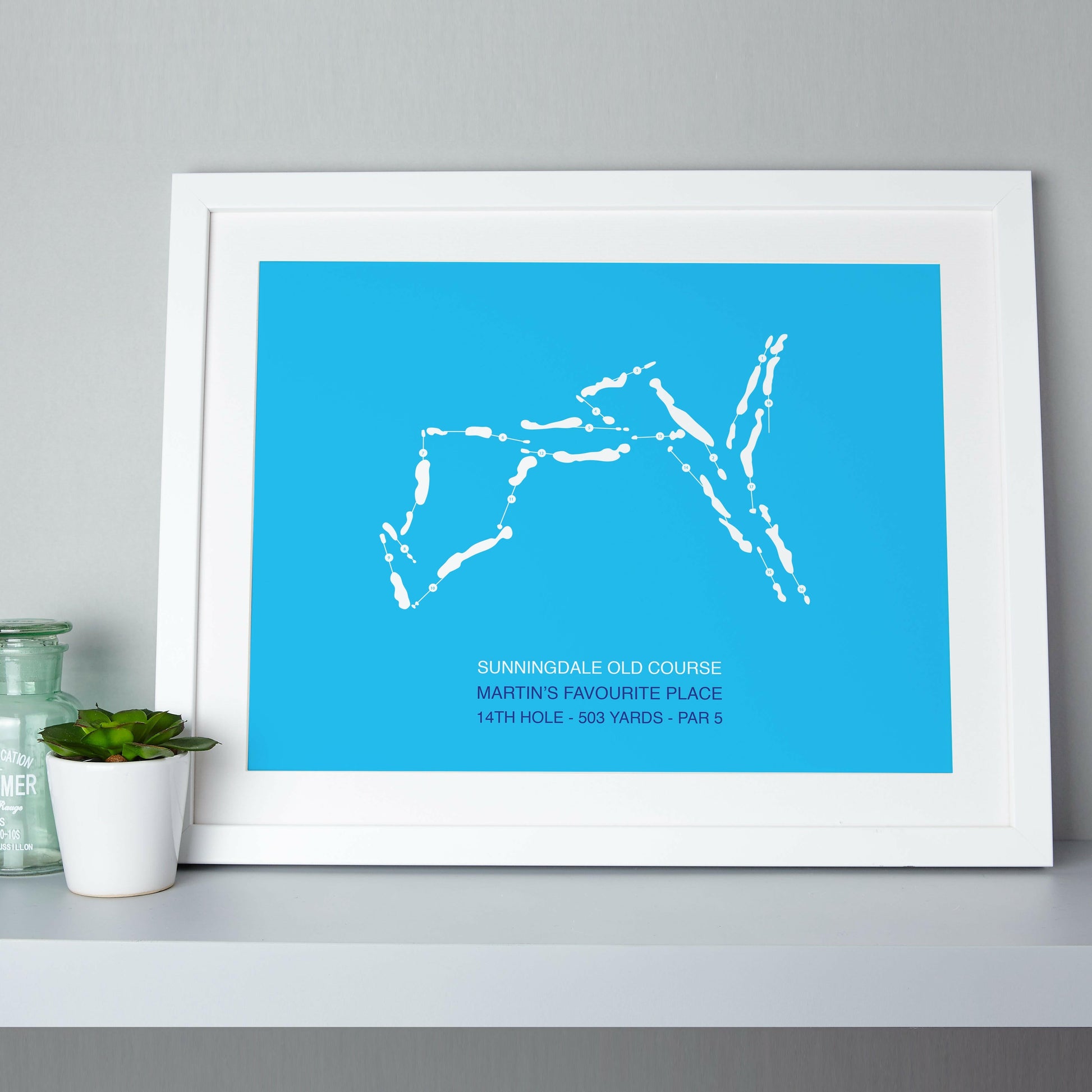 Golf Course Map Personalised Print - brambler