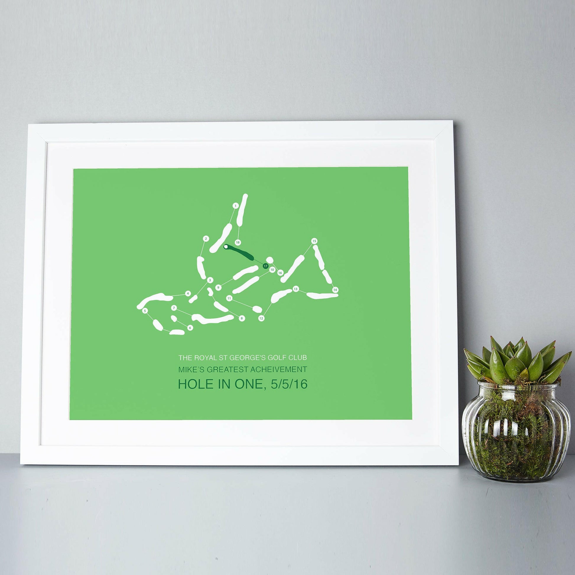 Golf Course Map Personalised Print - brambler