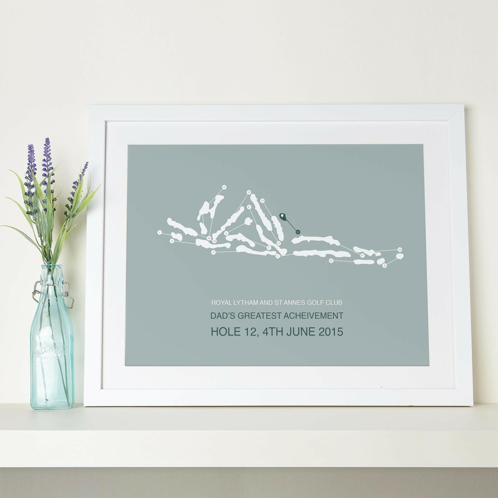 Golf Course Map Personalised Print brambler