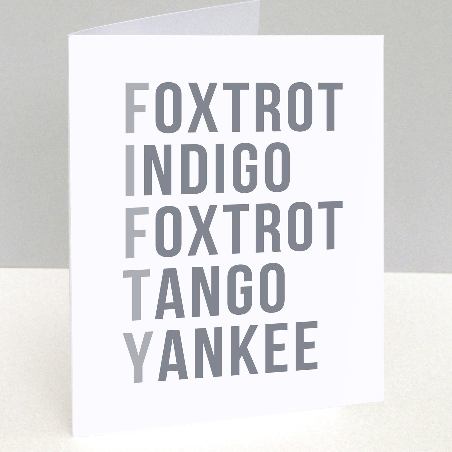 50th Phonetic Alphabet Birthday Card - brambler