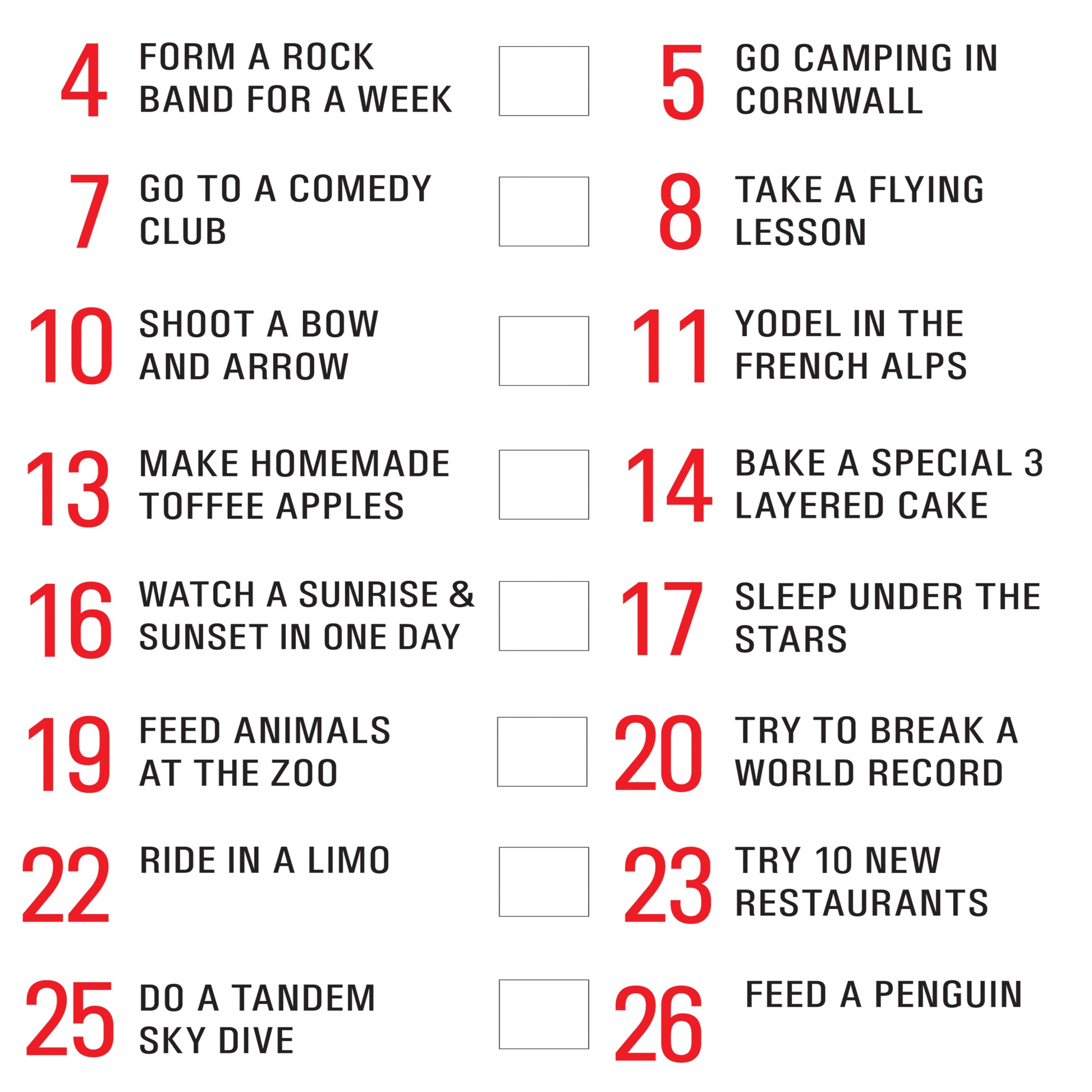 Personalised Bucket Year List Print brambler