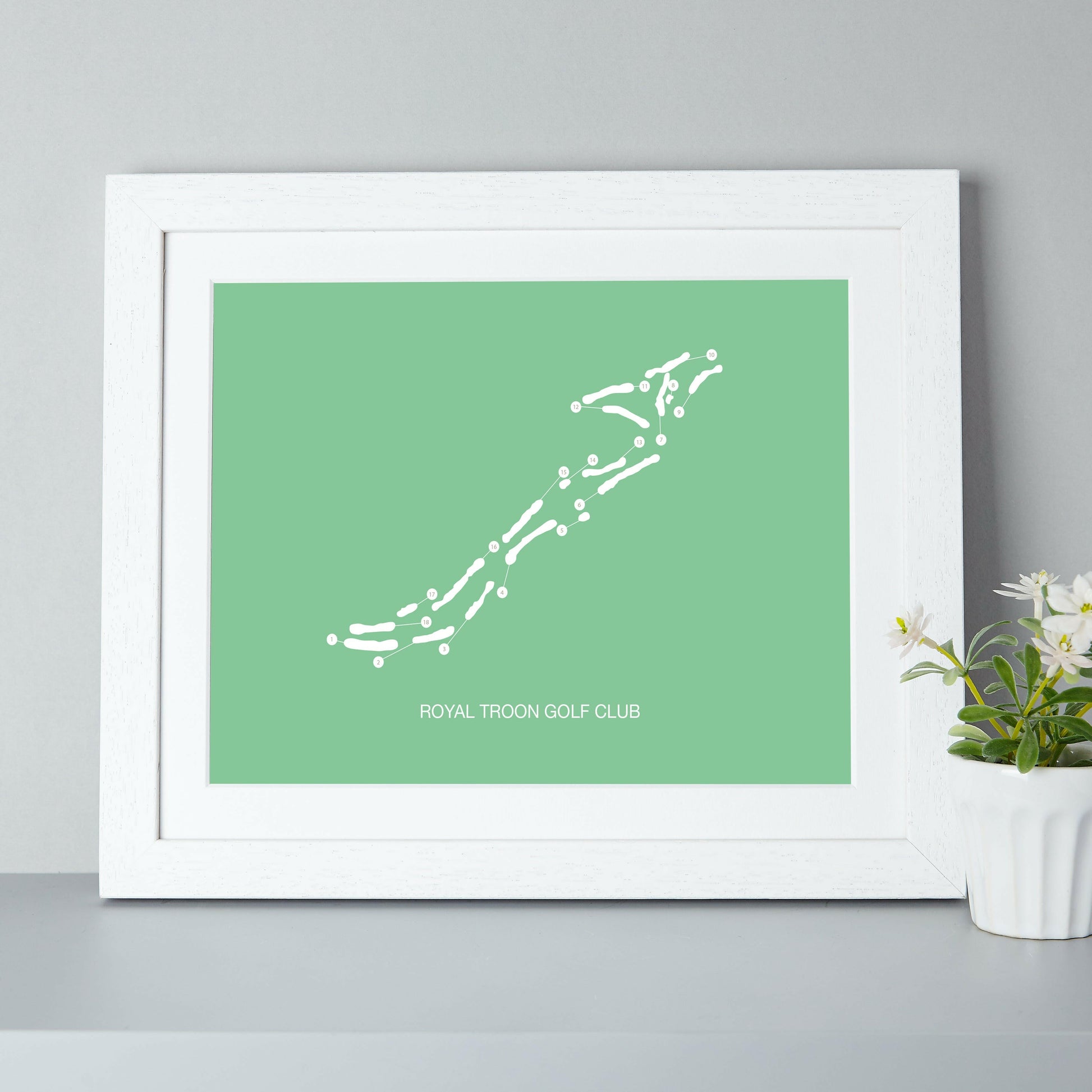 Golf Course Map Personalised Print brambler