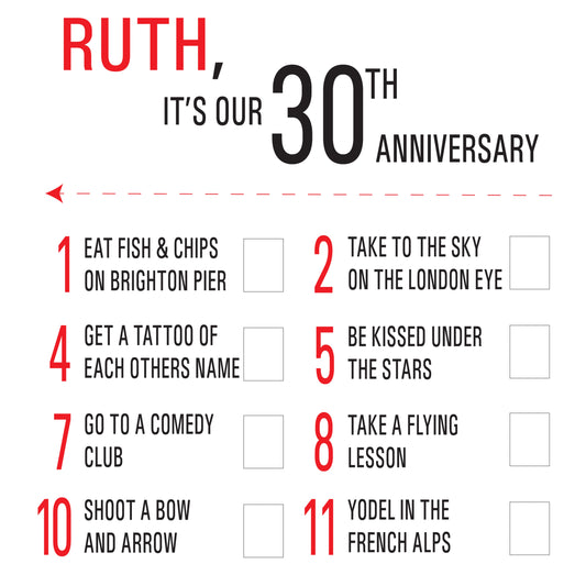 Personalised Bucket Year List Print brambler