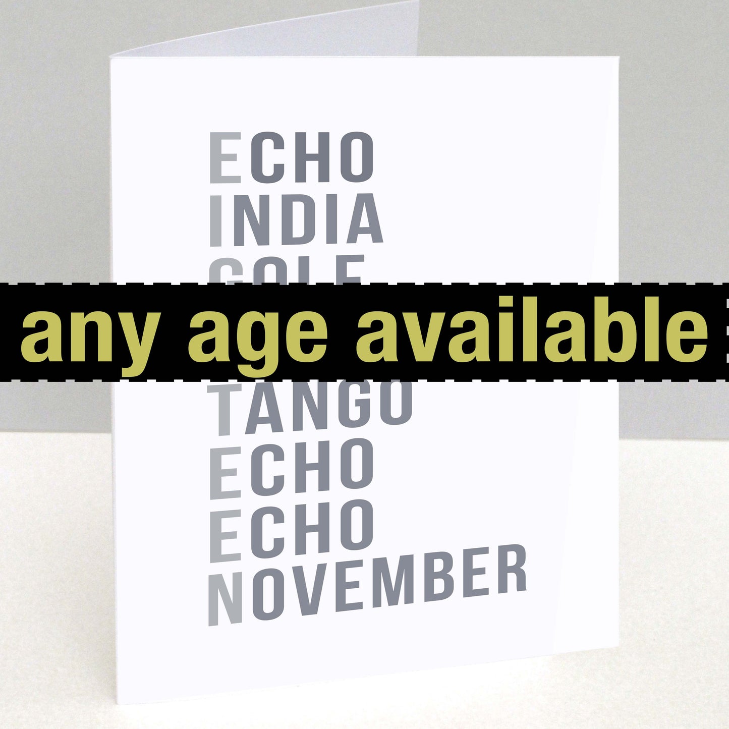 Personalised Phonetic ANY Special words Card co&t