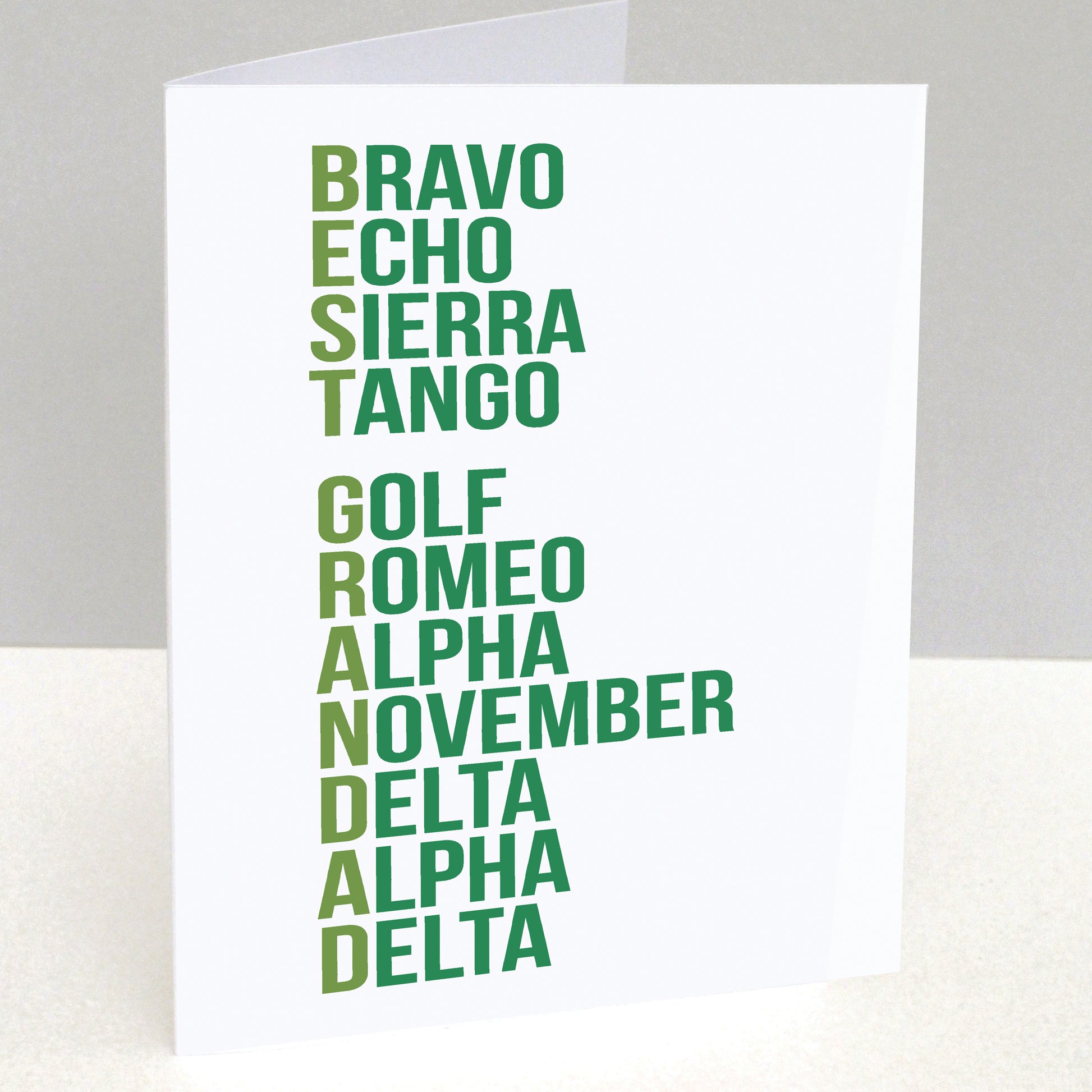 Best Grandad Phonetic Alphabet Card - brambler