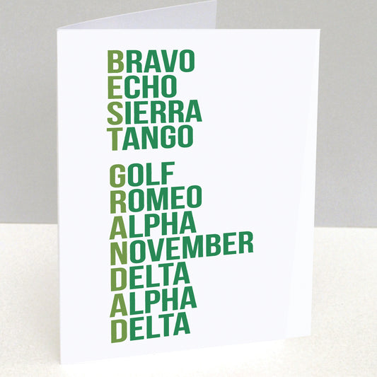 Best Grandad Phonetic Alphabet Card - brambler