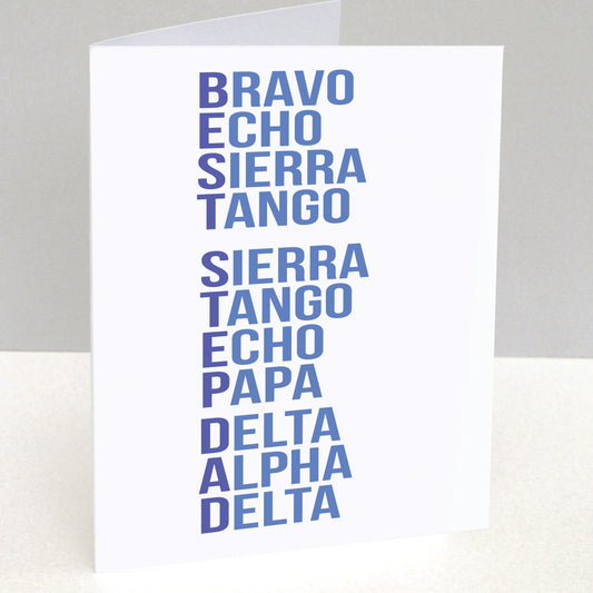 Best stepdad Phonetic Alphabet Card co&t