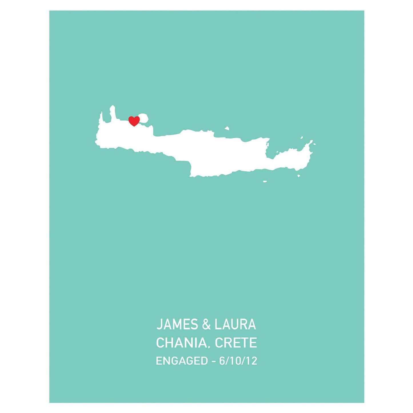 Greek Islands Personalised Print brambler