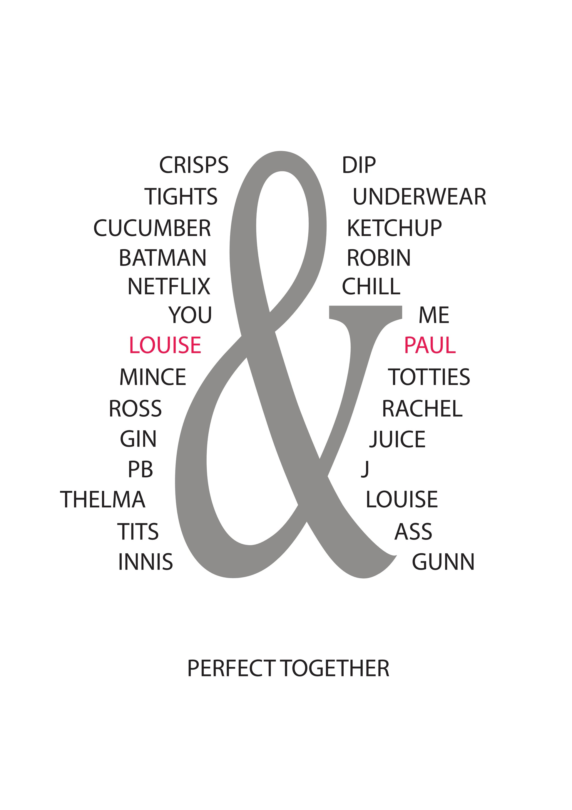 Personalised Perfect Together Print brambler