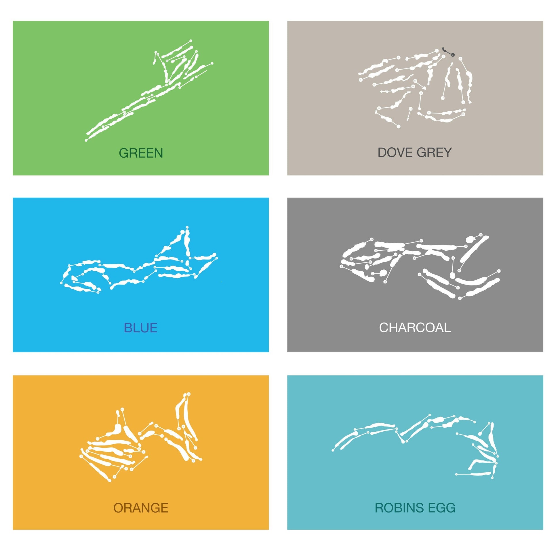 Golf Course Map Personalised Print brambler