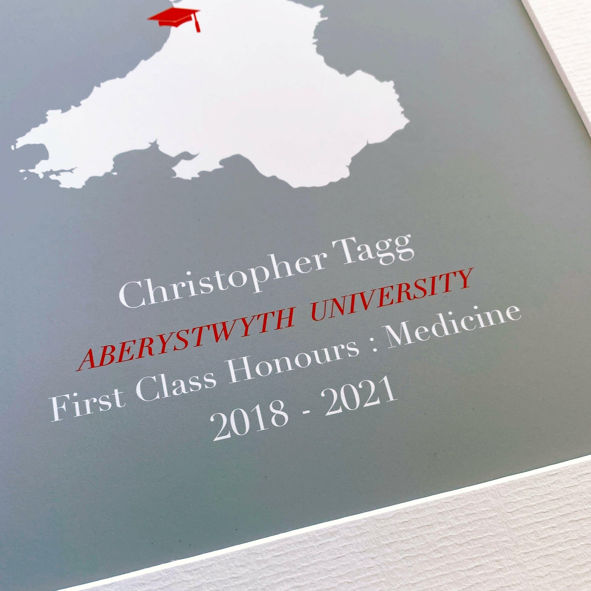 Graduation Location Gift Print brambler