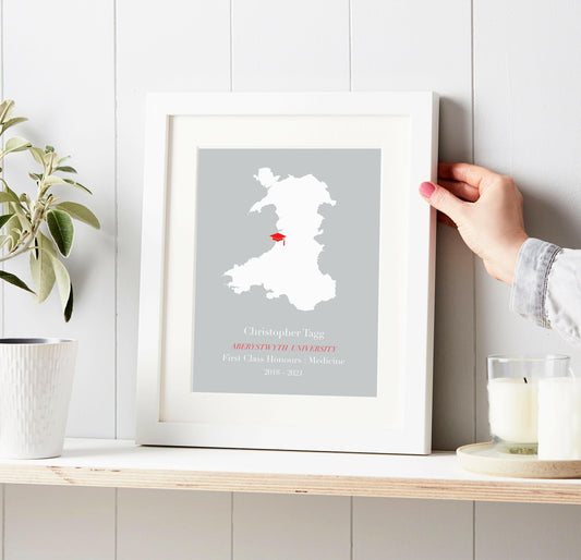 Graduation Location Gift Print brambler