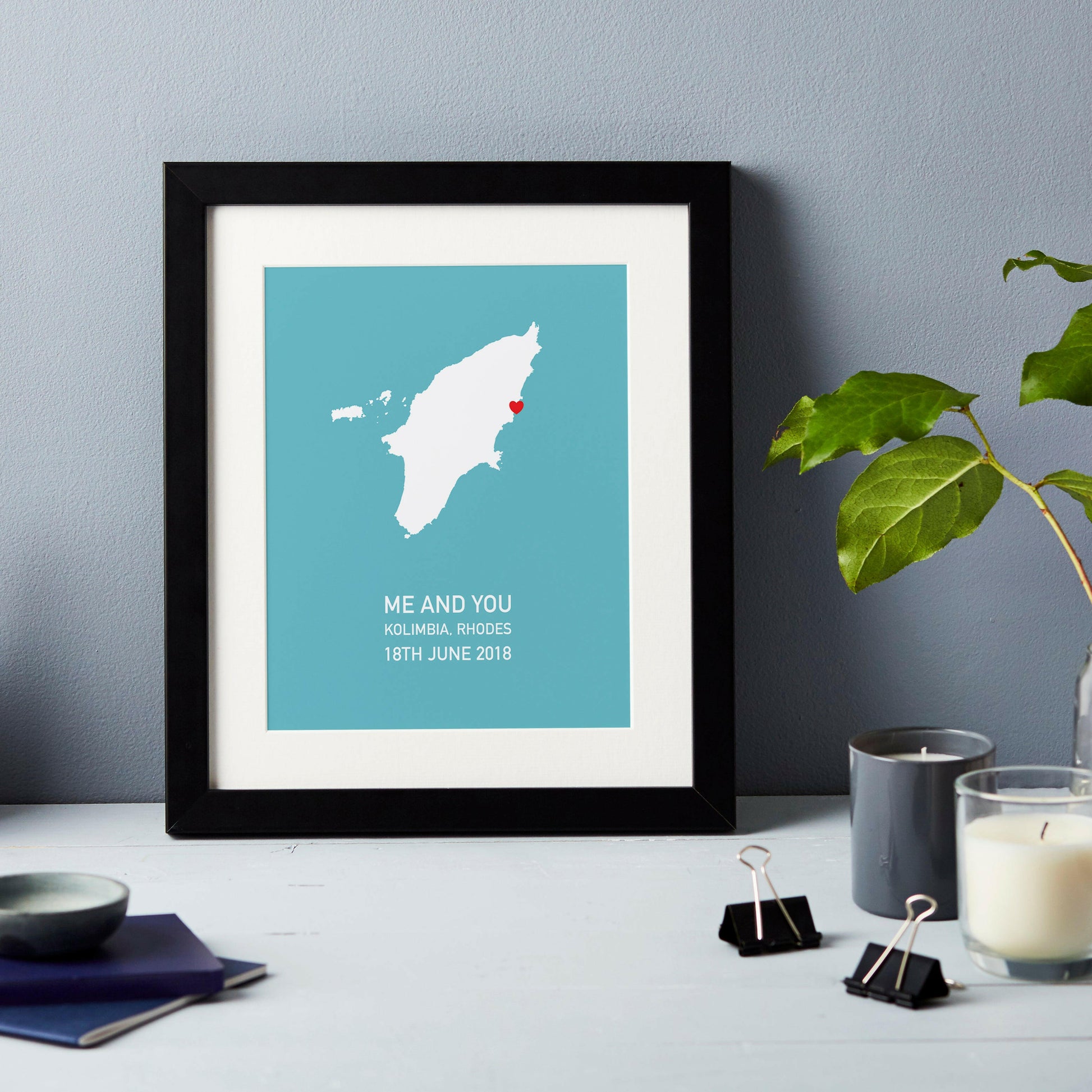 Greek Islands Personalised Print brambler