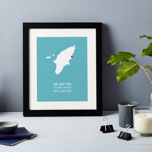 Greek Islands Personalised Print brambler