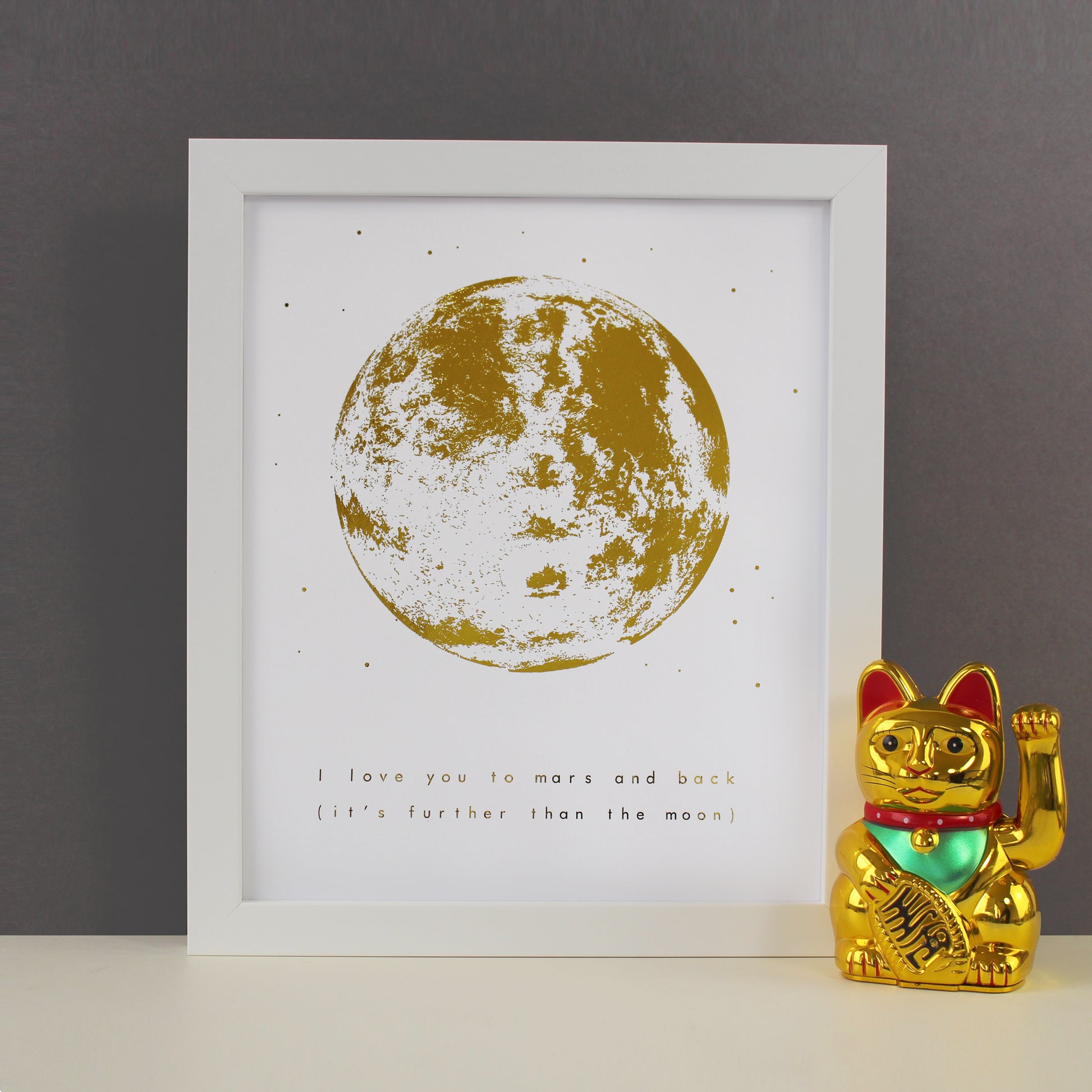 I Love You To Mars And Back (it's further than the moon) Print - brambler