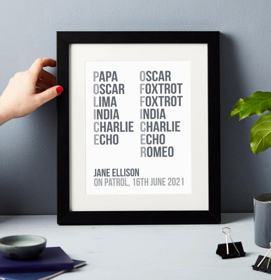 police officer on patrol print - brambler