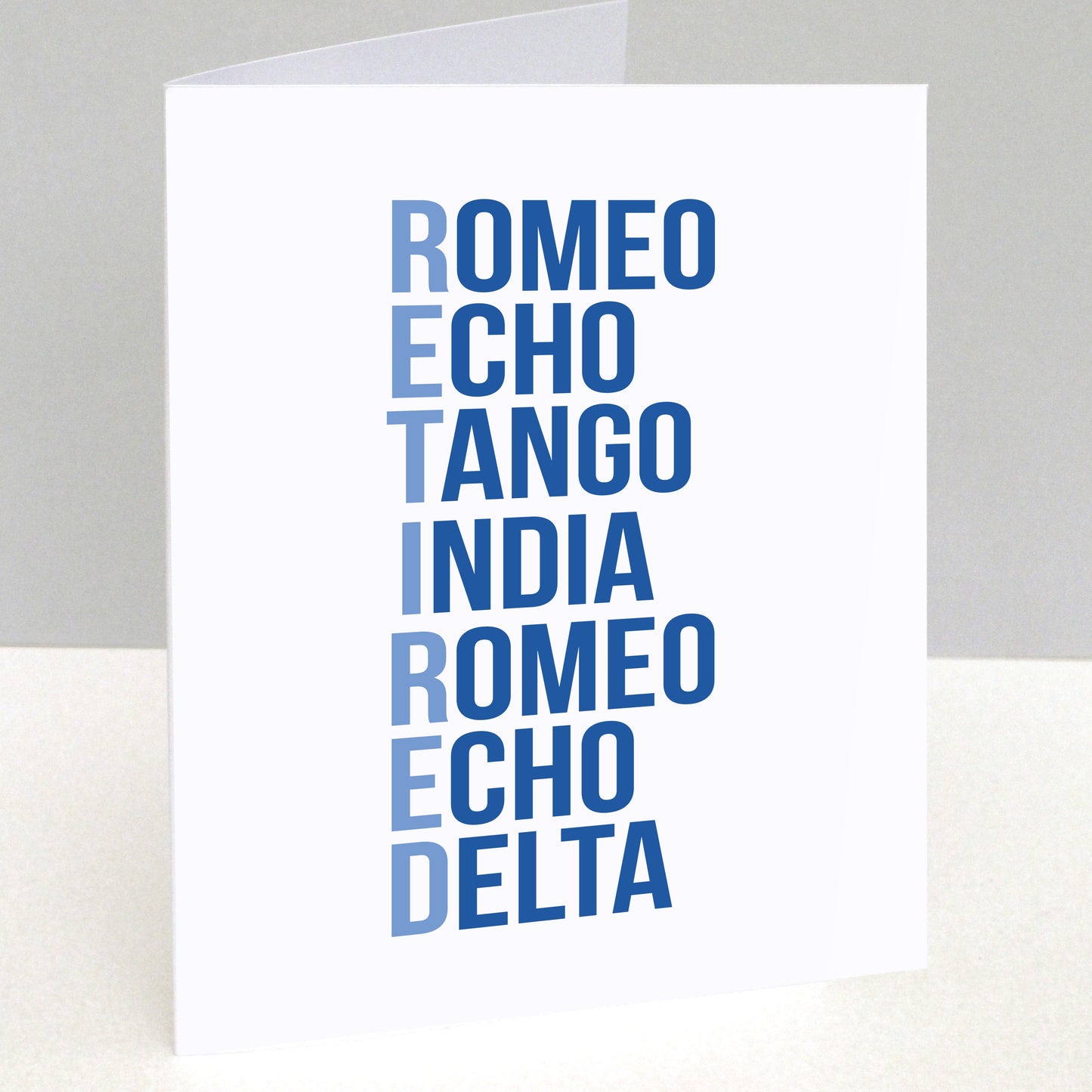 Retirement Phonetic Alphabet Card co&t