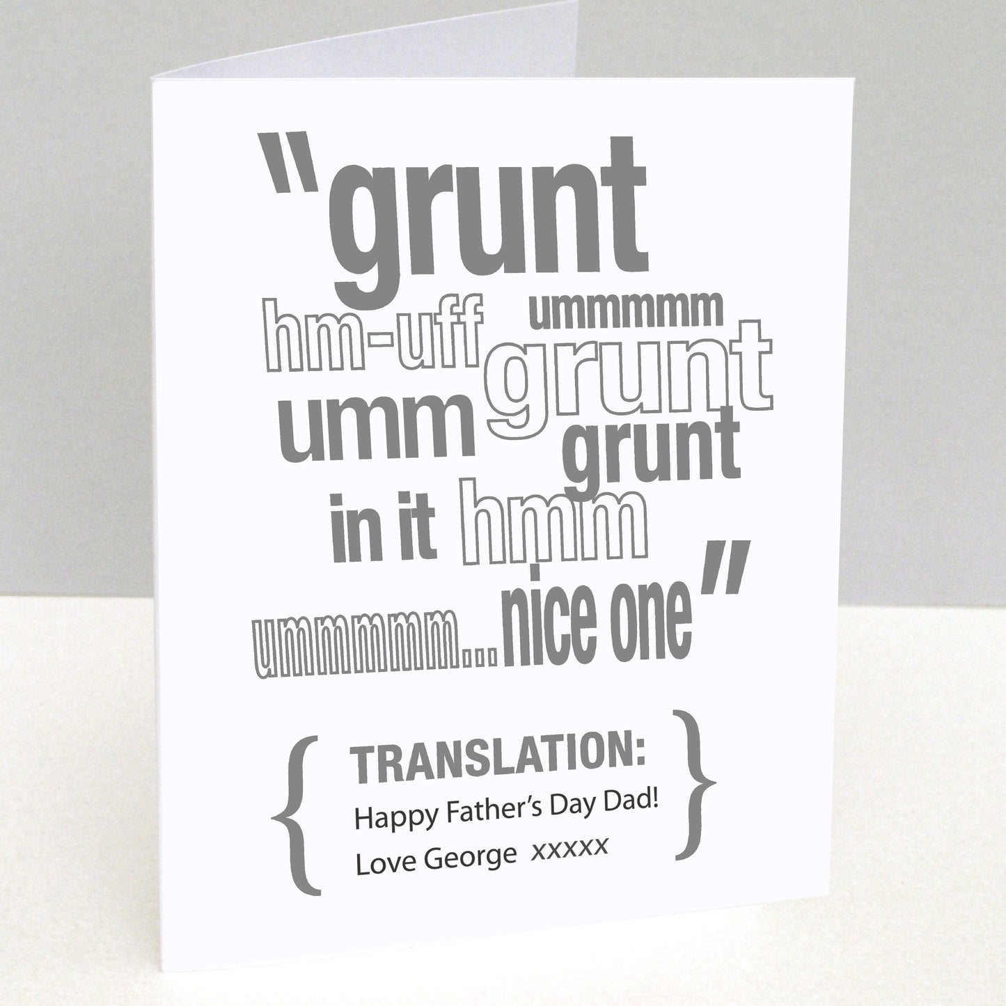 Translated Teenagers speak Christmas Card Loud Duck Design