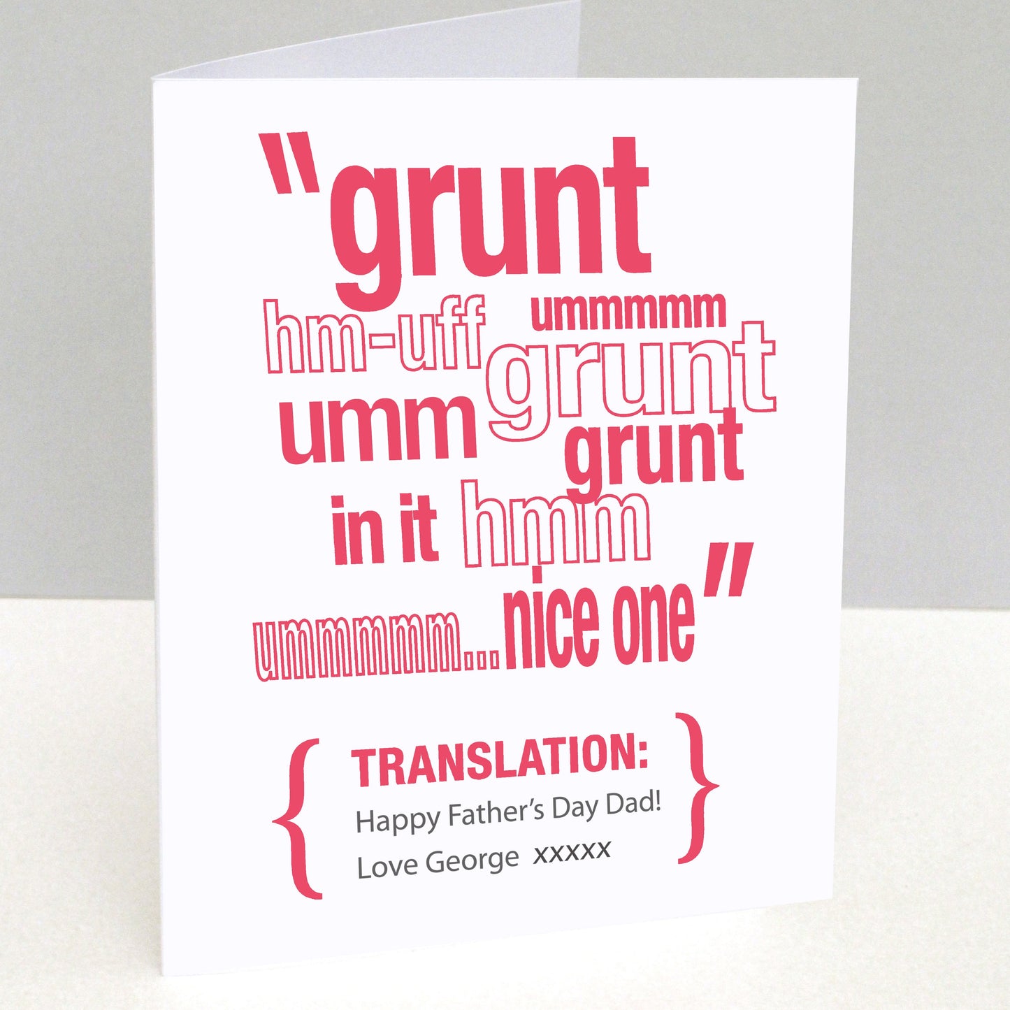 Translated Teenagers speak Christmas Card Loud Duck Design
