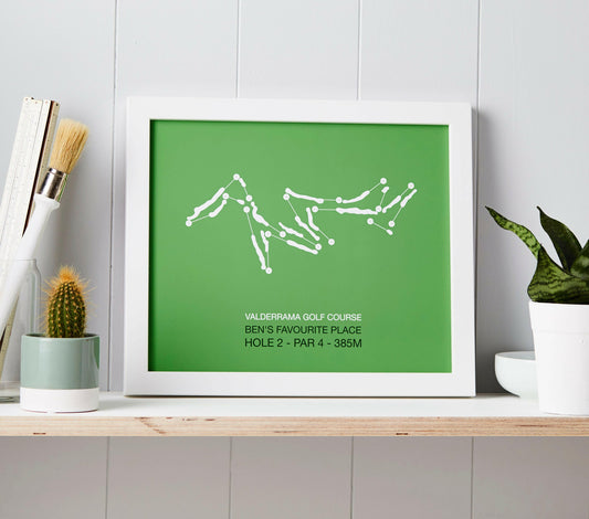 Golf Course Map Personalised Print brambler