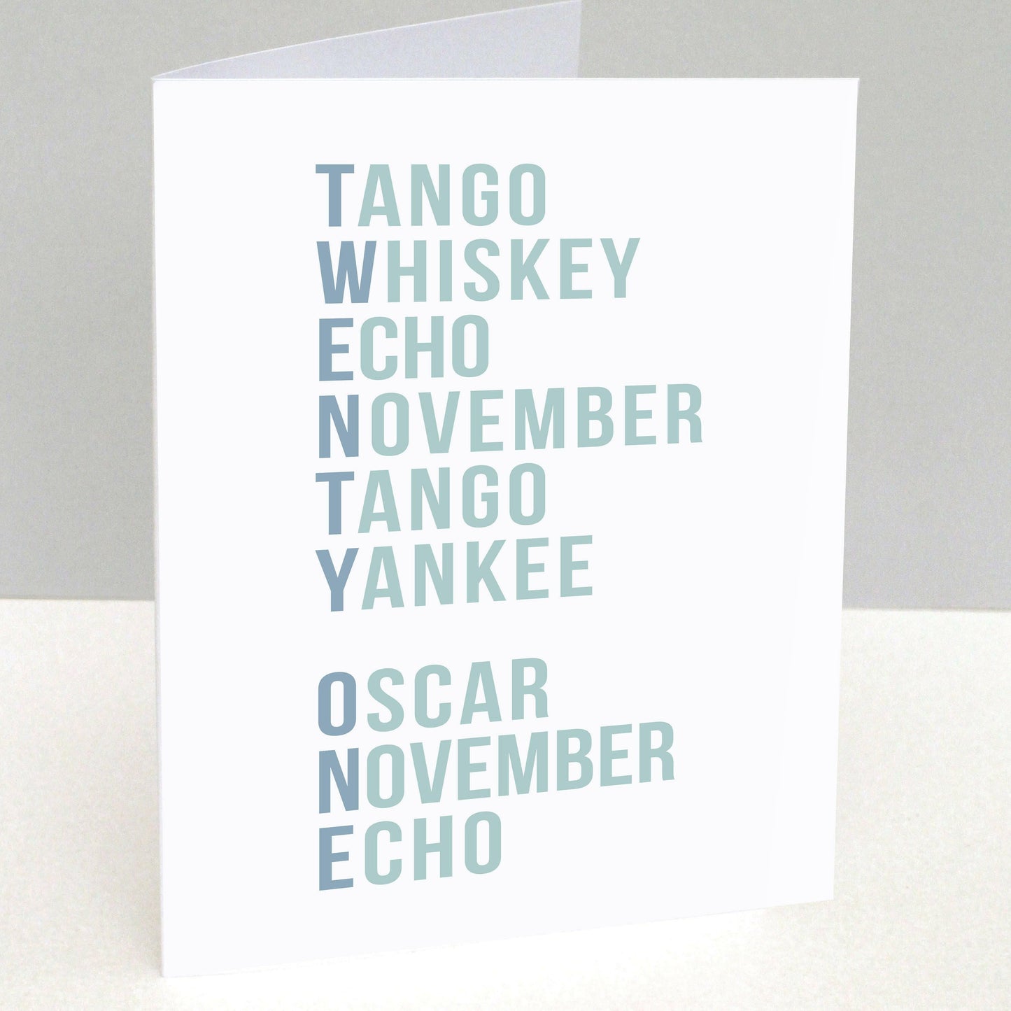 Phonetic Alphabet 21st Birthday Card co&t