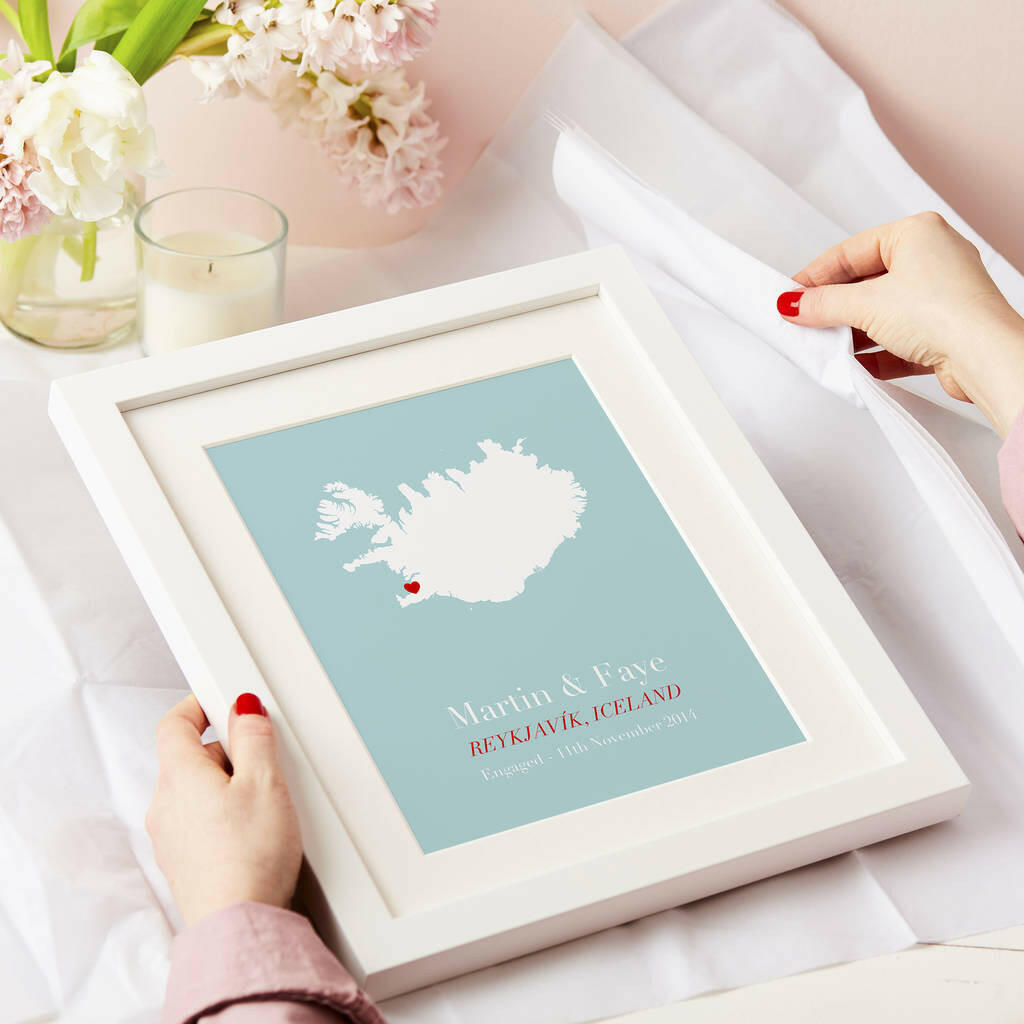 Personalised Treasured Location Print - personalized map print brambler