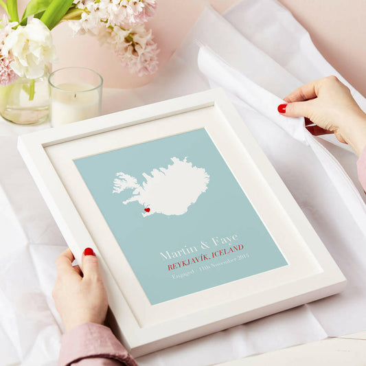 Personalised Treasured Location Print - personalized map print brambler