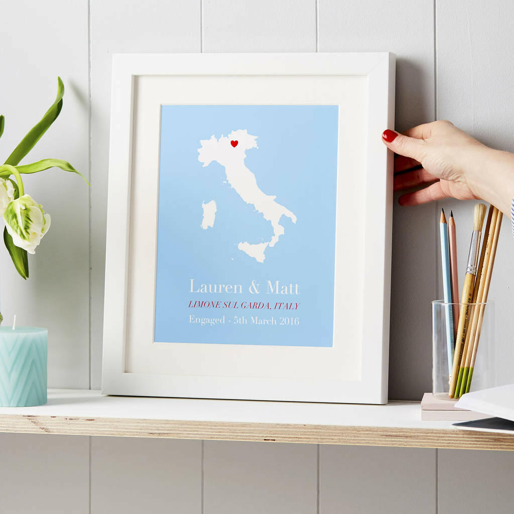 Personalised Treasured Location Print - personalized map print brambler