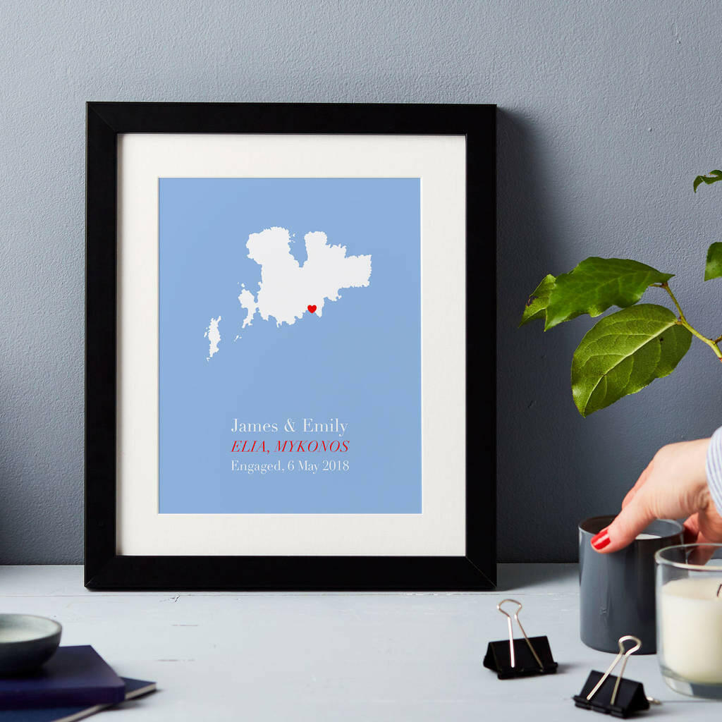 Personalised Treasured Location Print - personalized map print brambler