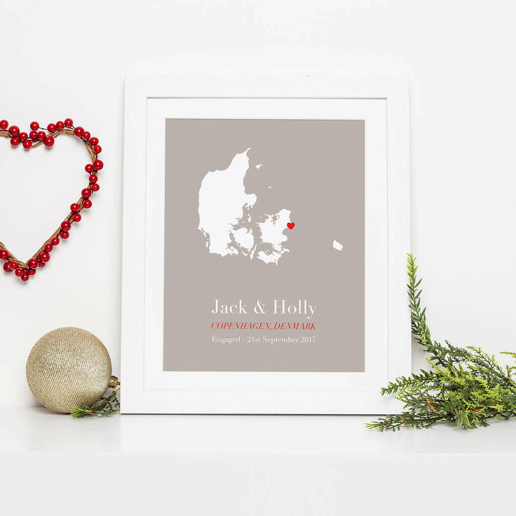 Personalised Treasured Location Print - personalized map print brambler