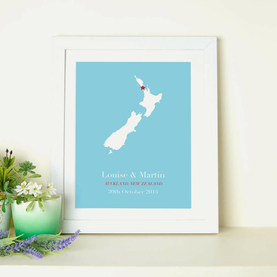 Personalised Treasured Location Print - personalized map print brambler