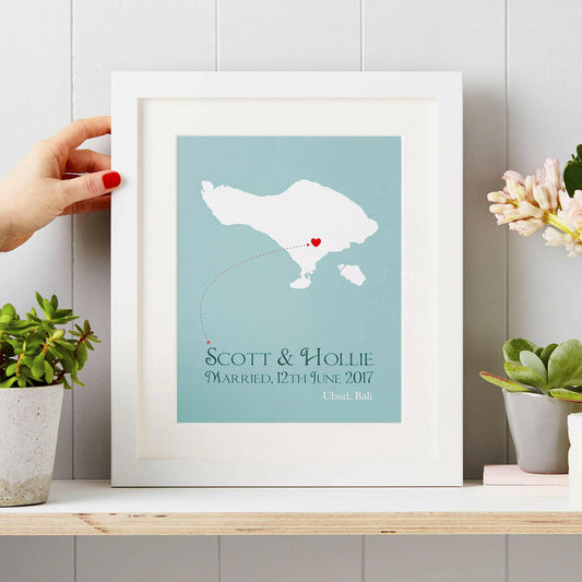 Personalised Wedding Gift Print - custom wedding print brambler