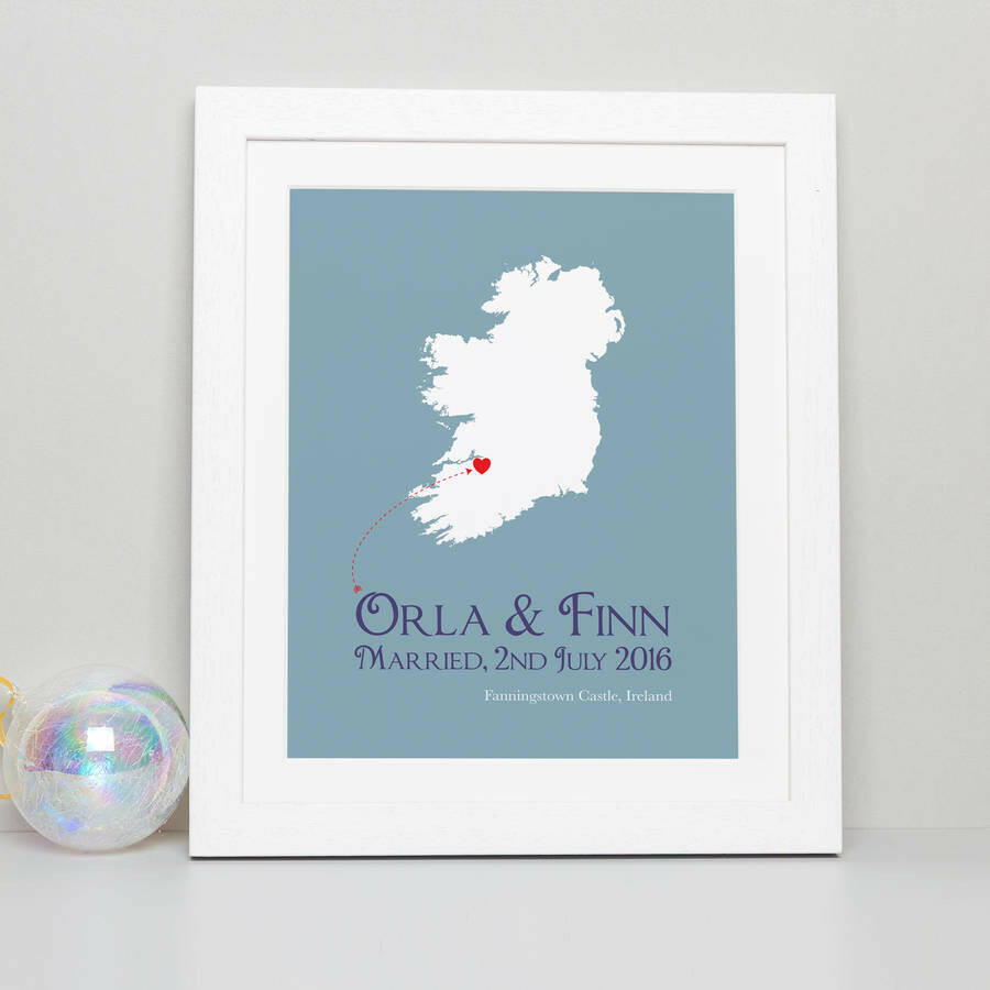 Personalised Wedding Gift Print - custom wedding print brambler