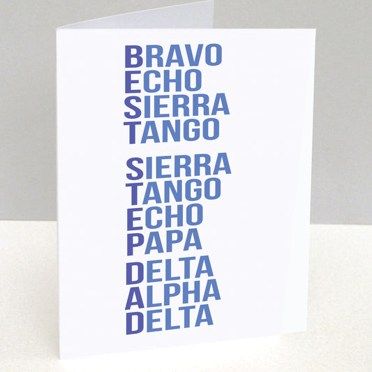 Best stepdad Phonetic Alphabet Card