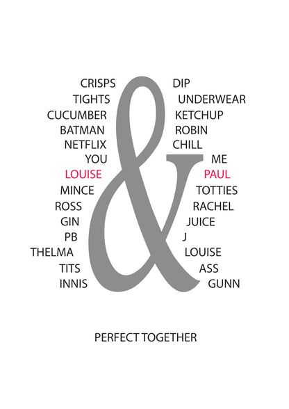 Personalised Perfect Together Print