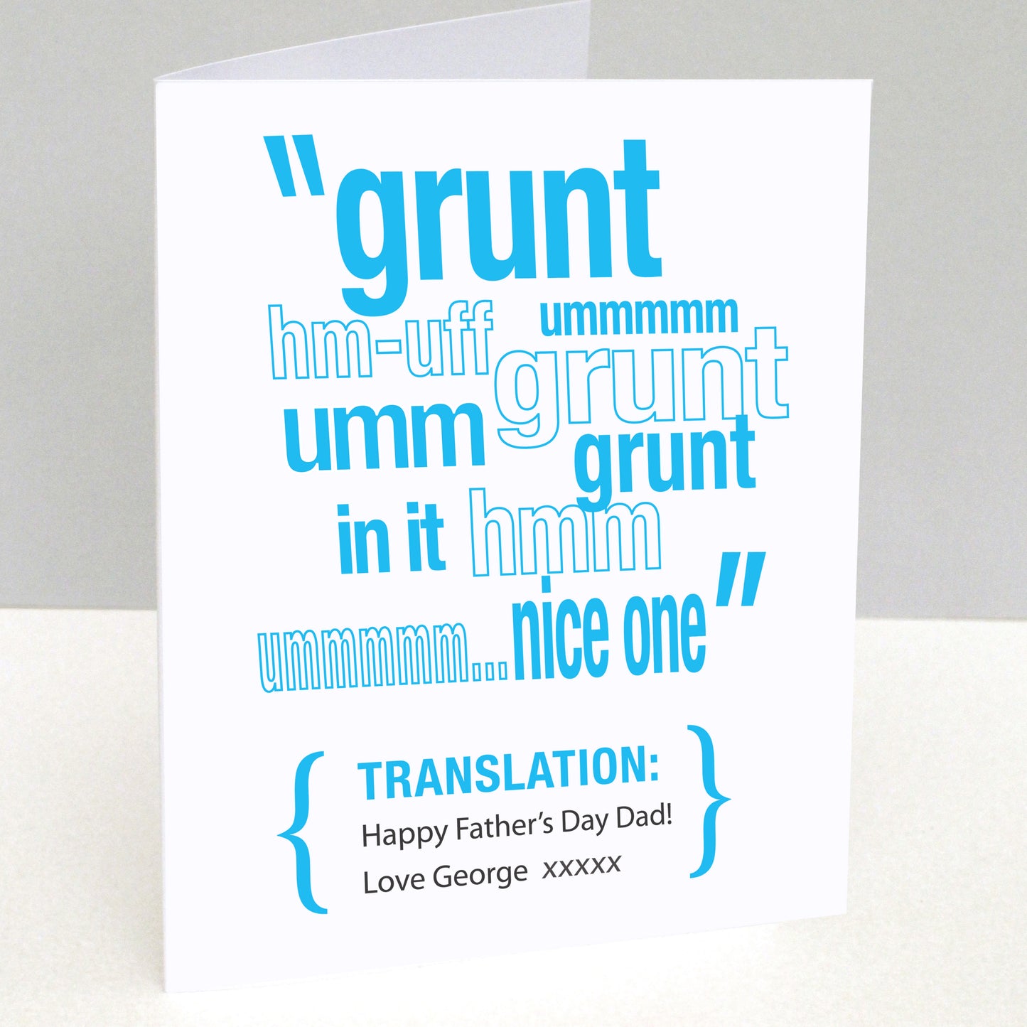 Translated Teenagers speak Birthday Card Personalised