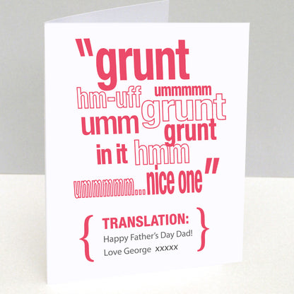 Translated Teenagers speak Birthday Card Personalised